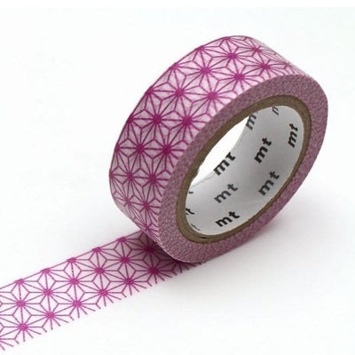mt Washi Tape - 15mm wide - asanoha wakamurasaki