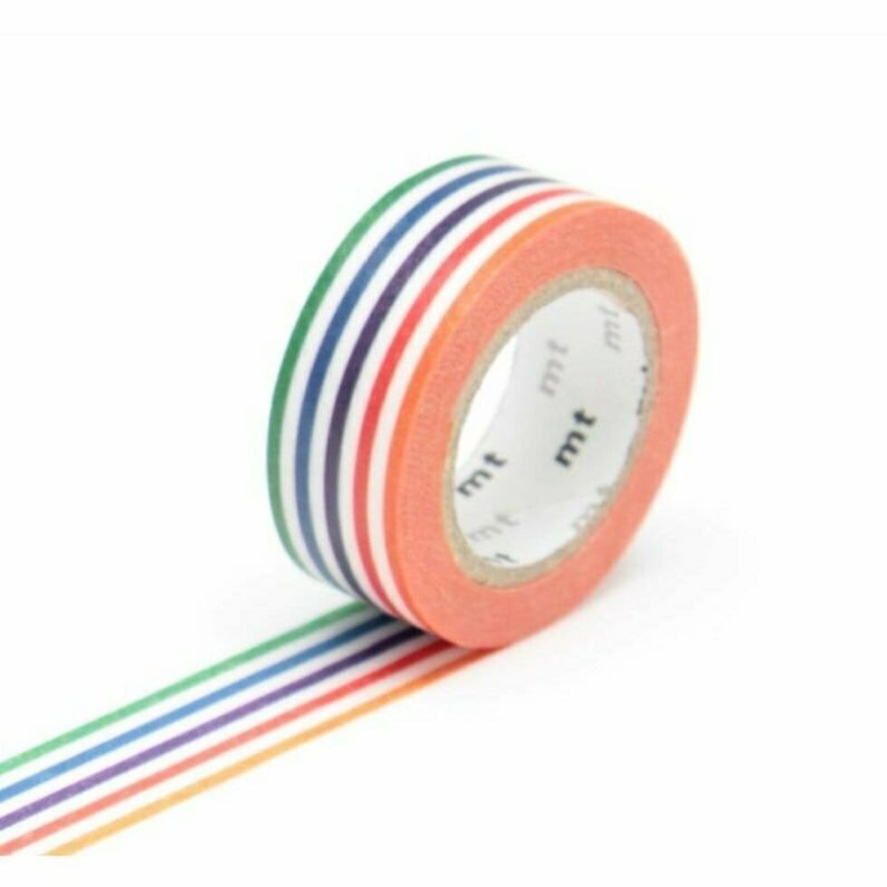 mt Washi Tape - 15mm wide - colorful border