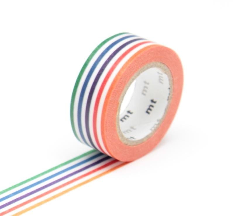 mt Washi Tape - 15mm wide - colorful border