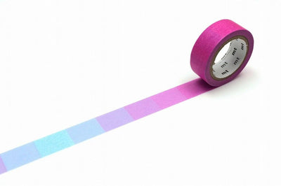 mt Washi Tape - 15mm wide - Fluorescent Gradation Pink x Blue