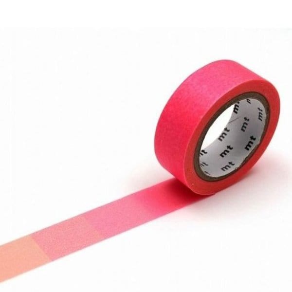 mt Washi Tape - 15mm wide - Fluorescent Gradation Pink x Yellow