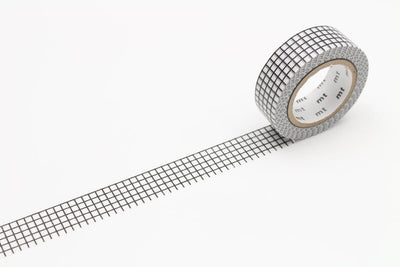 mt Washi Tape - 15mm wide - graph hougan black