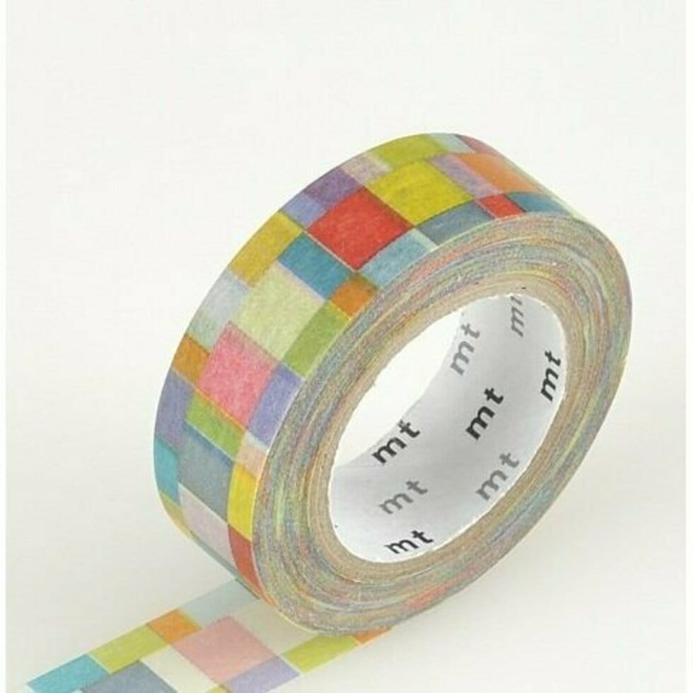 mt Washi Tape - 15mm wide - mosaic bright