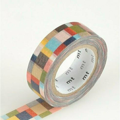 mt Washi Tape - 15mm wide - mosaic greyish