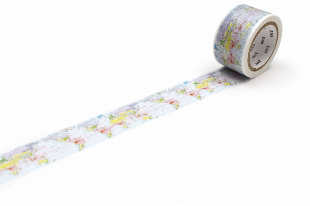mt Washi Tape - 25mm wide - world climates and oceanic currents