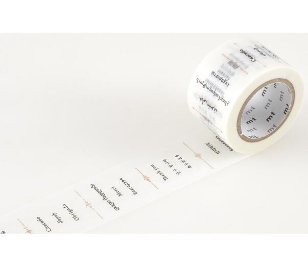 mt Washi Tape - 30mm wide - "thank you" in the world