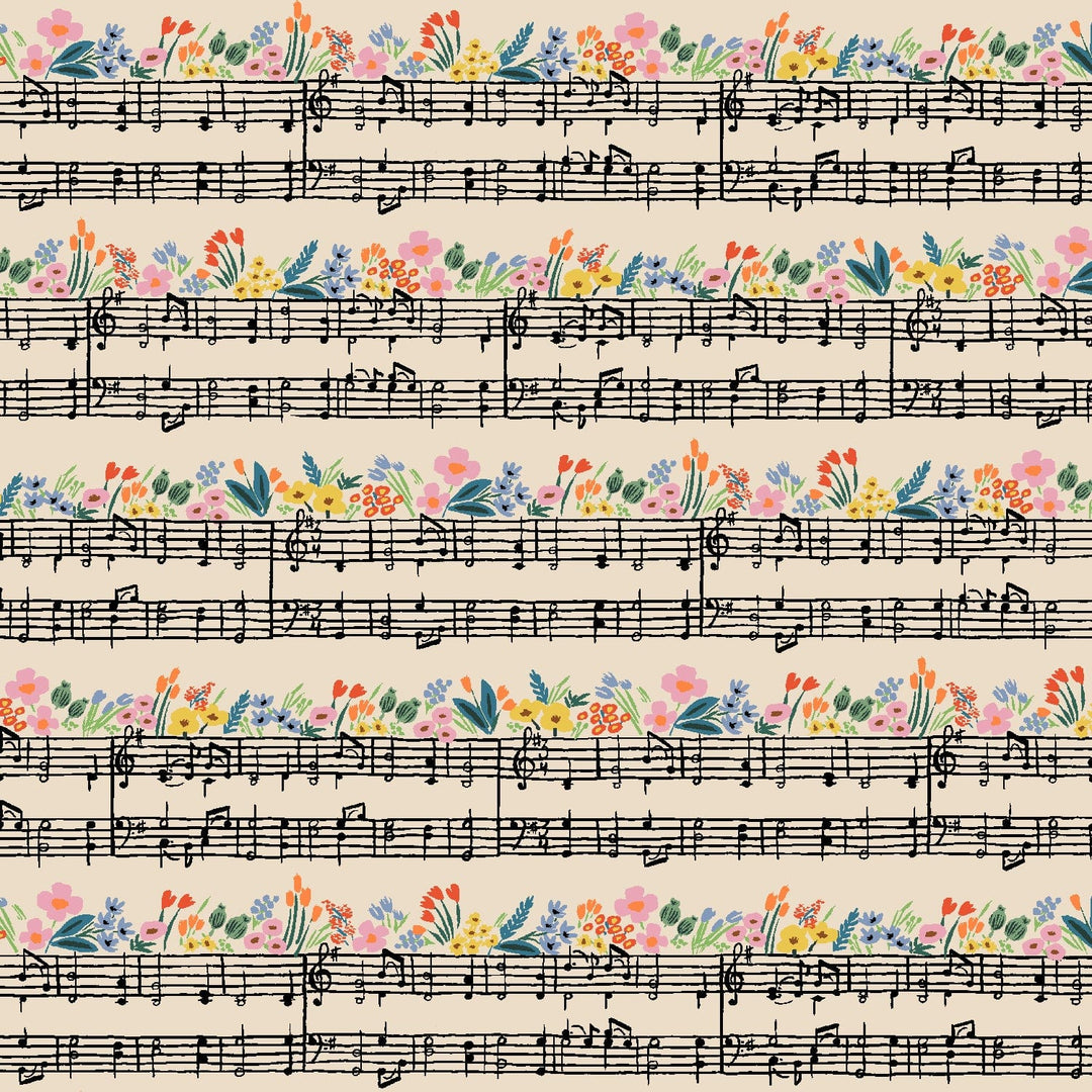 Music Notes in Cream - Bramble by Rifle Paper Co.