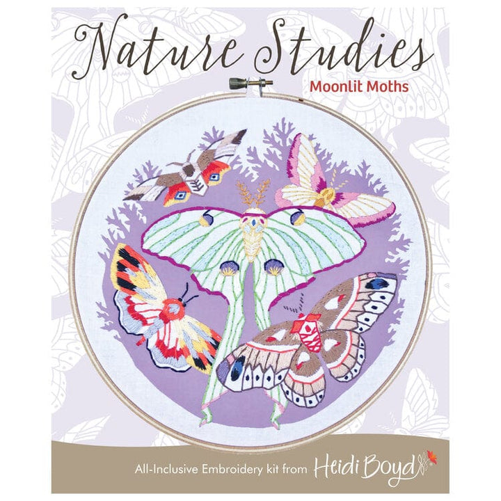 Nature Studies Embroidery Kit - Moonlit Moths - Heidi Boyd