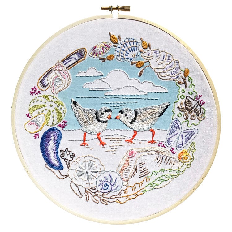 Nature Studies Embroidery Kit - Shells and Shorebirds - Heidi Boyd