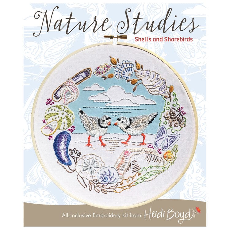 Nature Studies Embroidery Kit - Shells and Shorebirds - Heidi Boyd