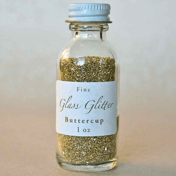 One Ounce of Glass Glitter in Buttercup ~ Light Gold