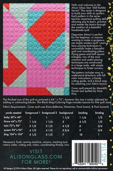 Opposites Attract, Alison Glass, Quilt Pattern
