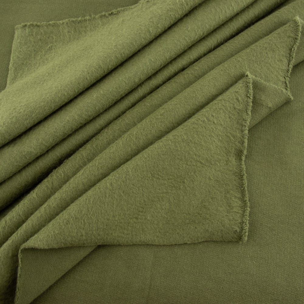 Organic Fleece Knit in Jungle Green - Birch Fabrics