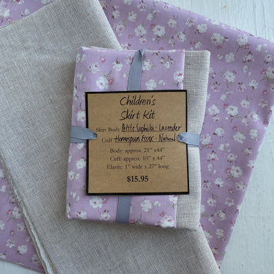 Petite Sophila - Child's Skirt Kit - Lavender with Natural Cuff