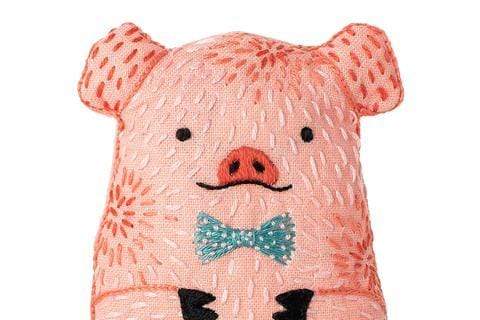 Pig Embroidery Kit from Kiriki