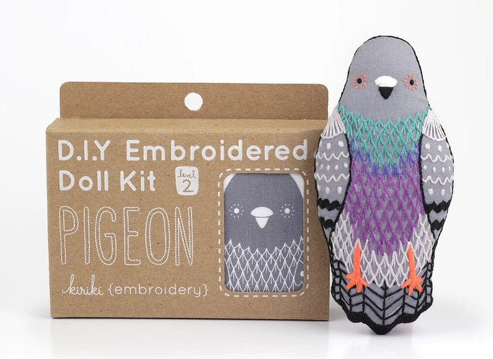 Pigeon Embroidery Kit from Kiriki