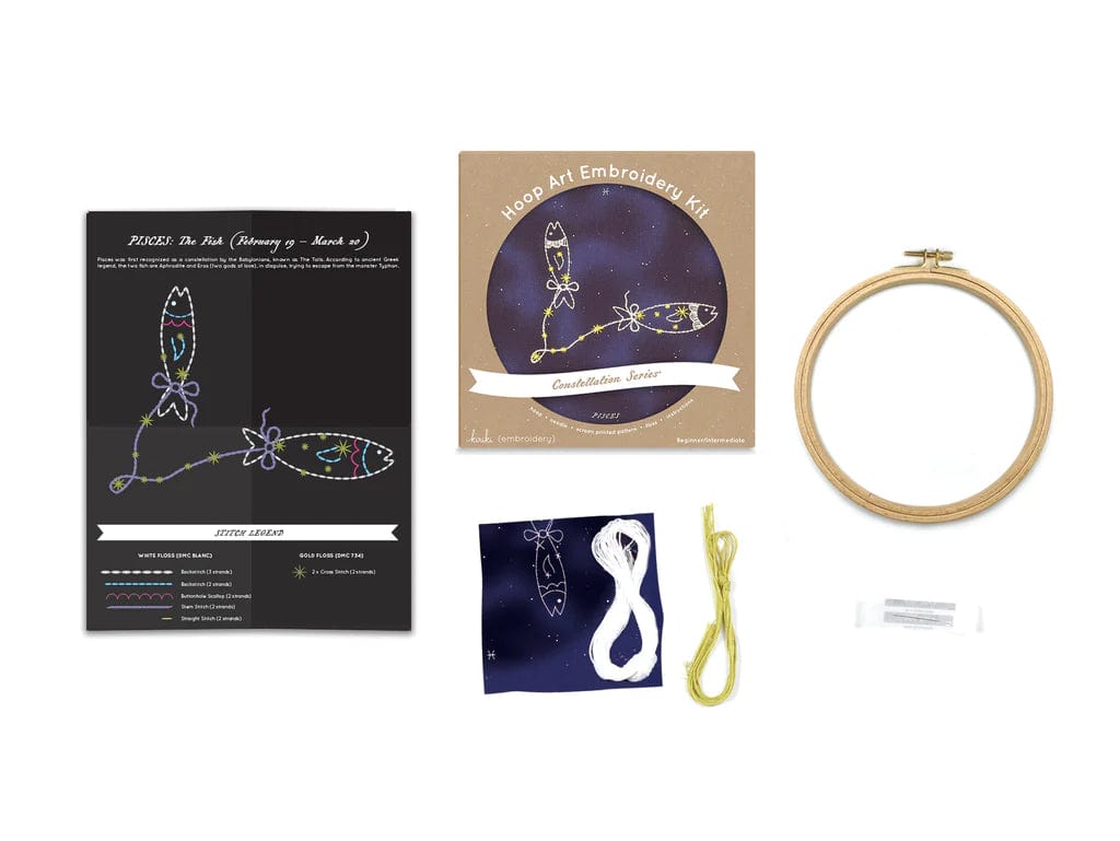 Pisces Embroidery Kit - Constellation Series from Kiriki