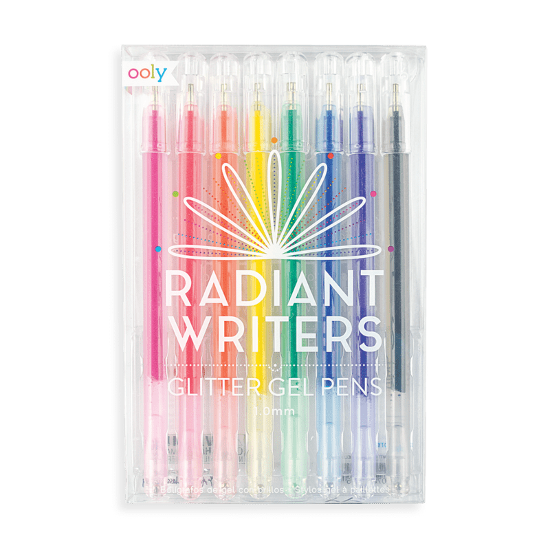 Radiant Writers Colored Glitter Gel Pens - Set of 8