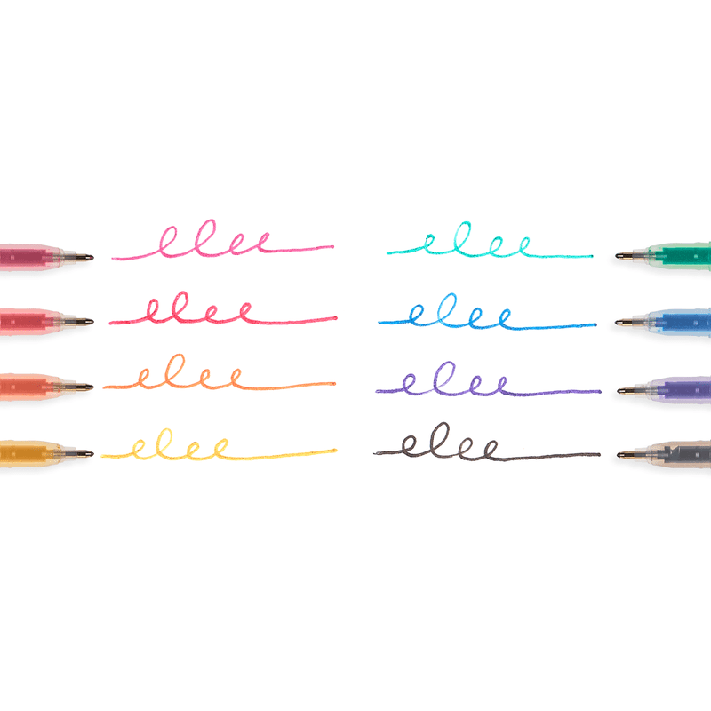 Radiant Writers Colored Glitter Gel Pens - Set of 8