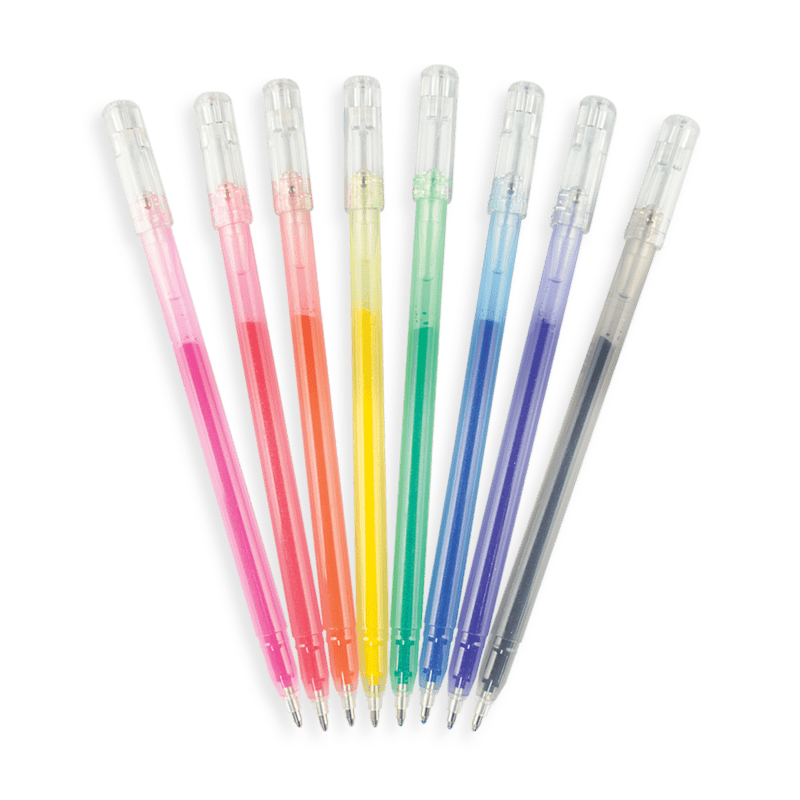 Radiant Writers Colored Glitter Gel Pens - Set of 8