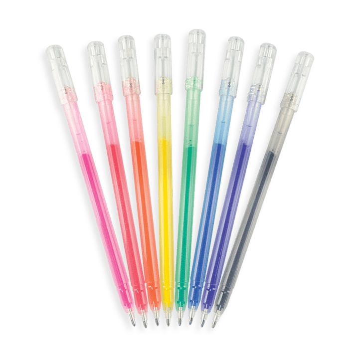 Radiant Writers Colored Glitter Gel Pens - Set of 8