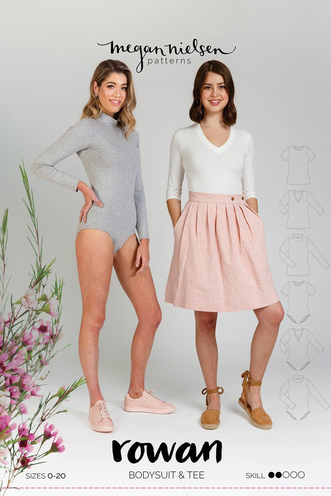 Rowan Tee and Bodysuit - Sizes 0-20 - Megan Nielsen