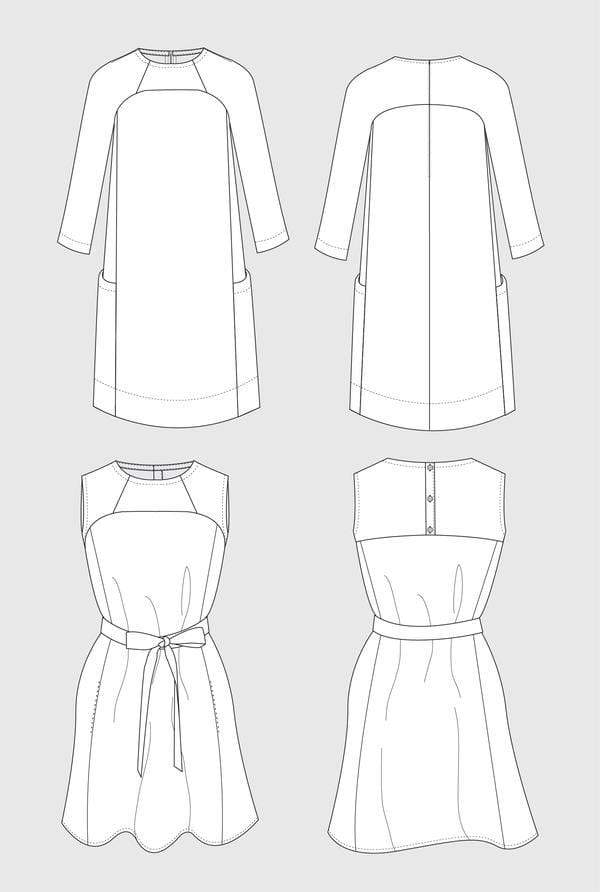 Rushcutter Dress, In the Folds Sewing Patterns
