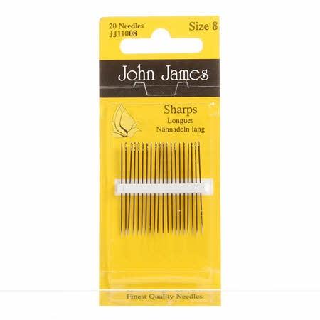 Sharps, Size 8, 20 Count, John James