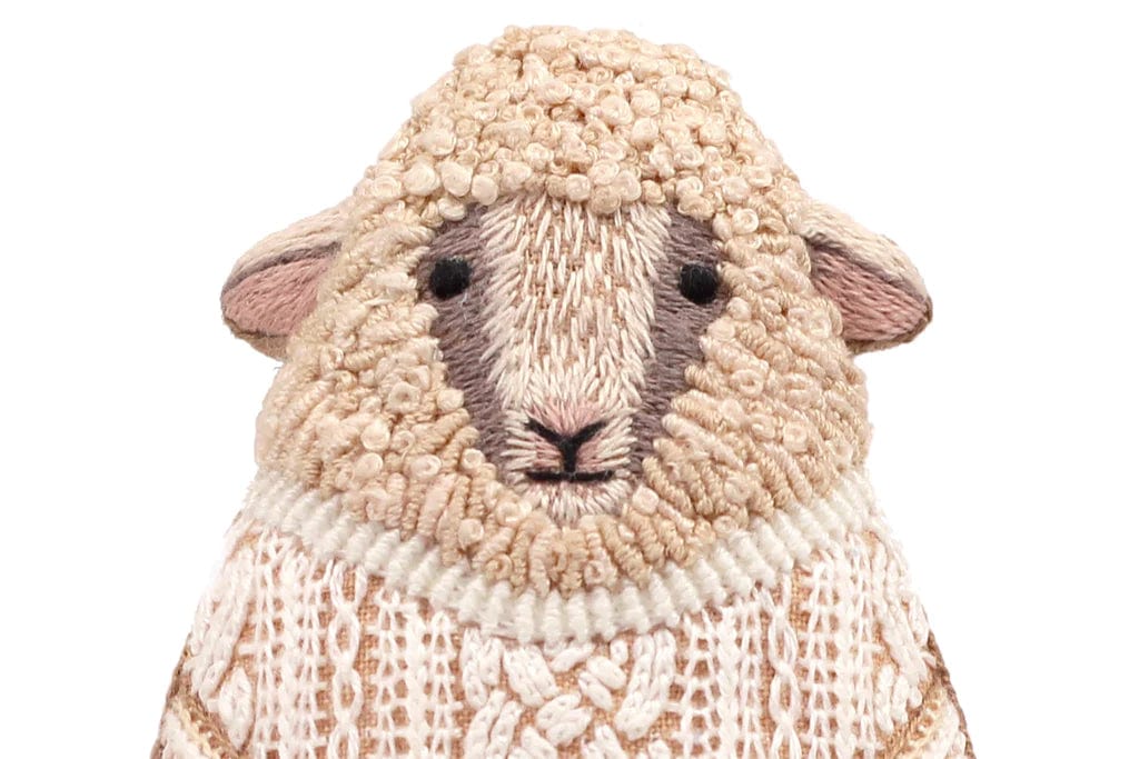 Sheep Embroidery Kit from Kiriki