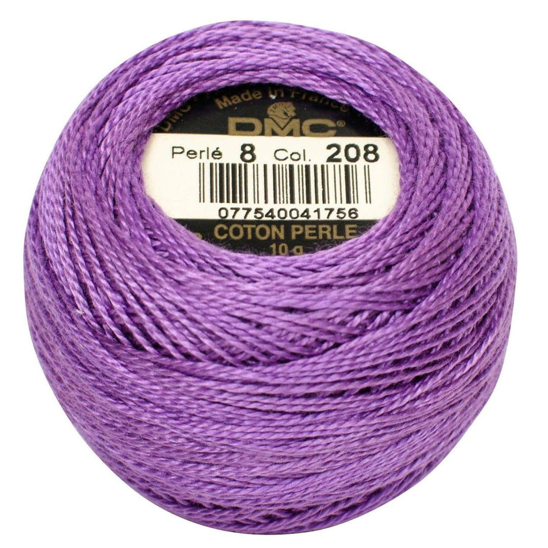 Size 8 Pearl Cotton Ball in Color 208 ~ Very Dark Lavender