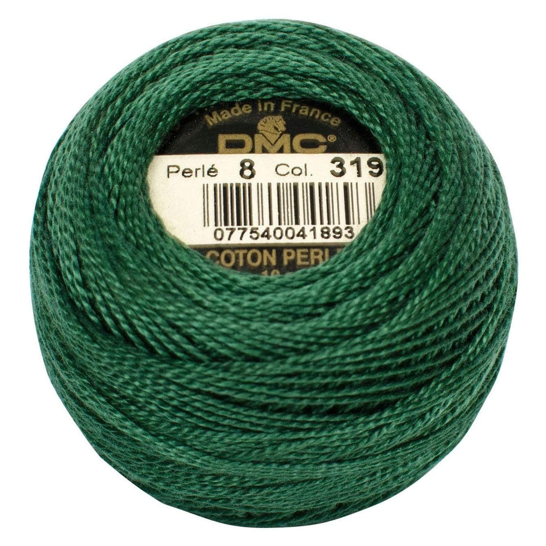 Size 8 Pearl Cotton Ball in Color 319 ~ Very Dark Pistachio Green