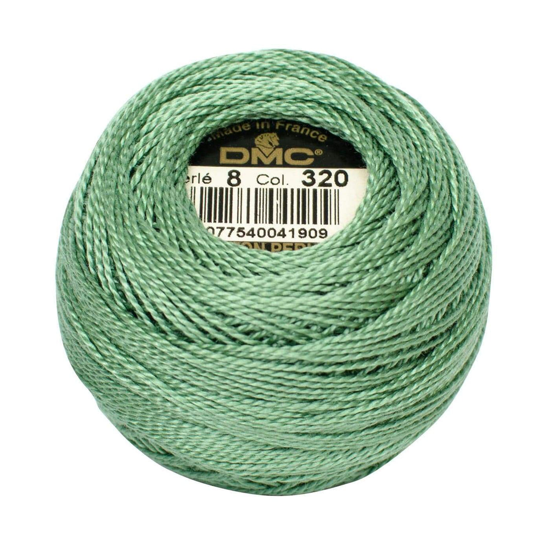 Size 8 Pearl Cotton Ball in Color 320 ~ Medium Pistachio Green