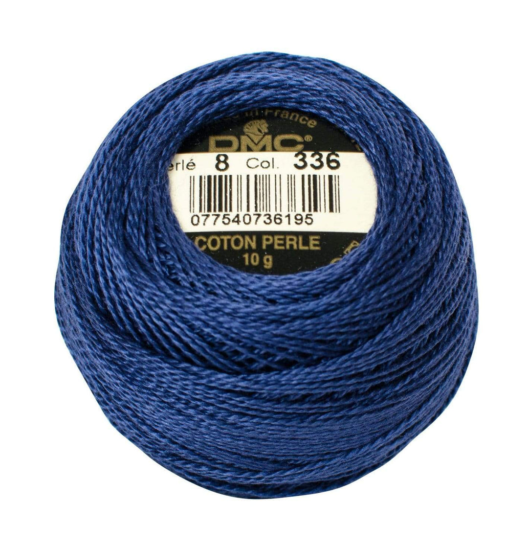 Size 8 Pearl Cotton Ball in Color 336 ~ Navy Blue