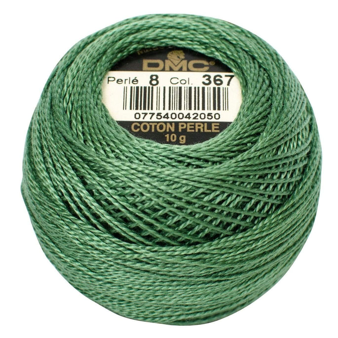 Size 8 Pearl Cotton Ball in Color 367 ~ Dark Pistachio Green
