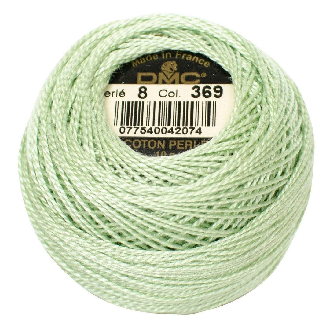 Size 8 Pearl Cotton Ball in Color 369 ~ Very Light Pistachio Green