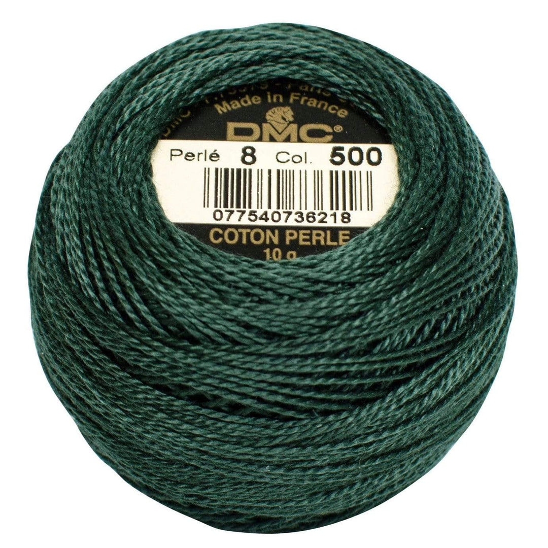 Size 8 Pearl Cotton Ball in Color 500 ~ Very Dark Blue Green
