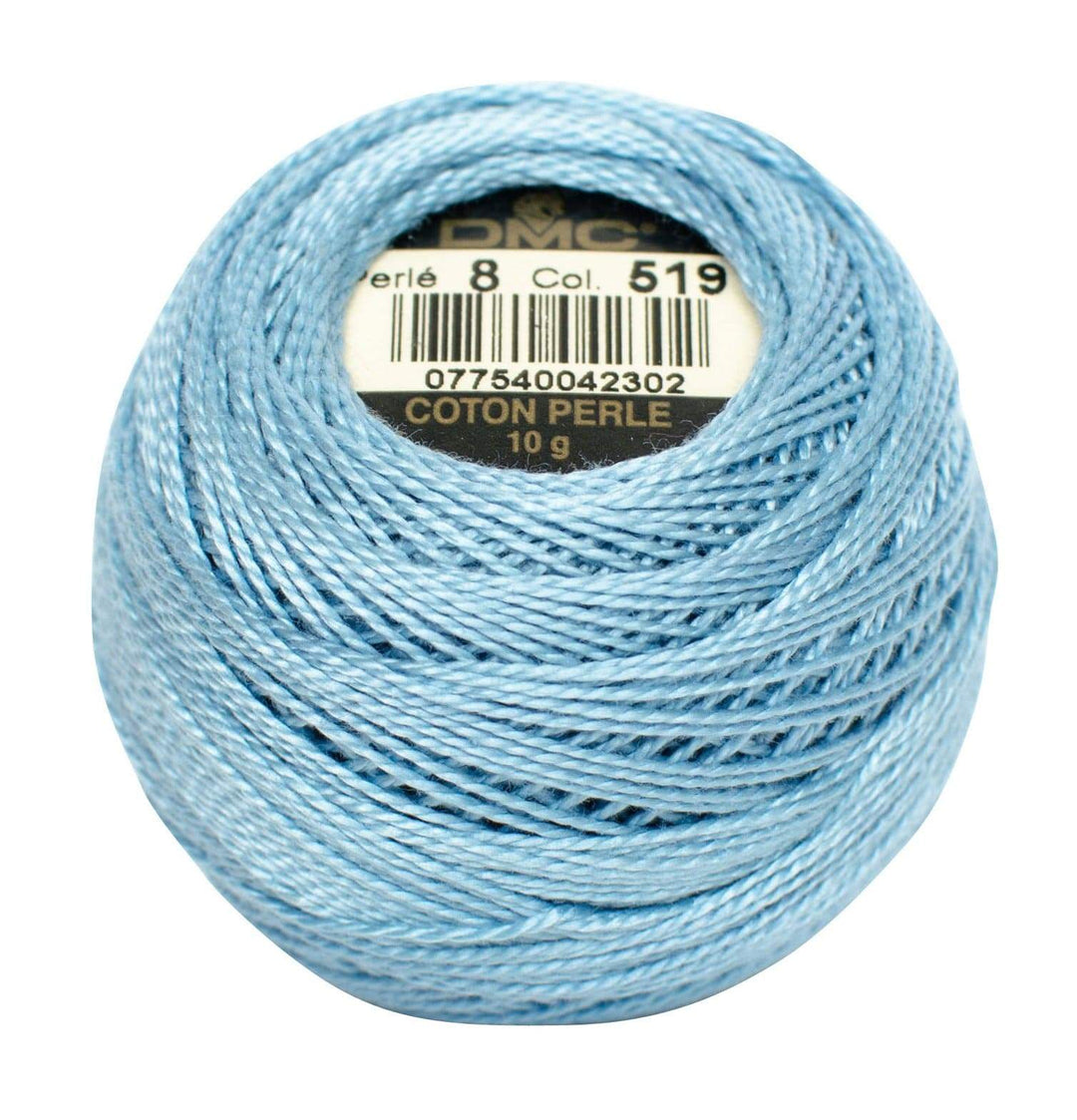 Size 8 Pearl Cotton Ball in Color 519 ~ Sky Blue