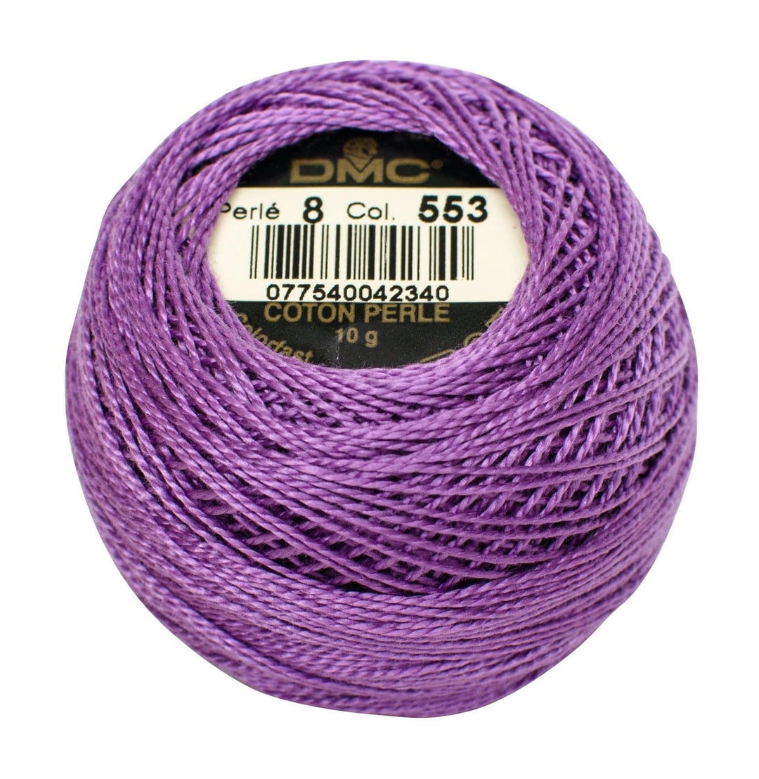 Size 8 Pearl Cotton Ball in Color 553 ~ Violet