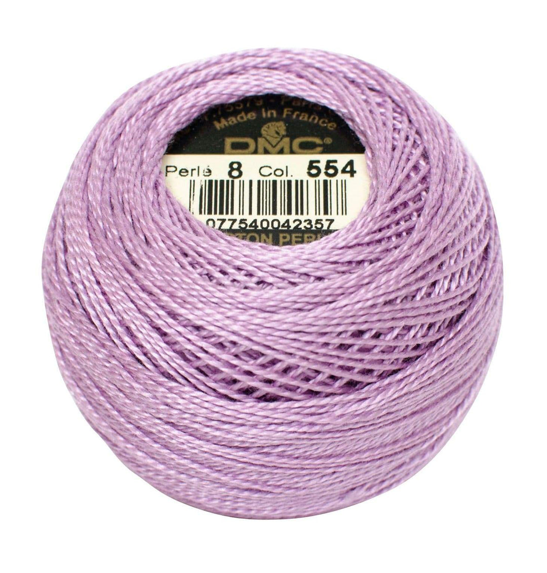 Size 8 Pearl Cotton Ball in Color 554 ~ Light Violet