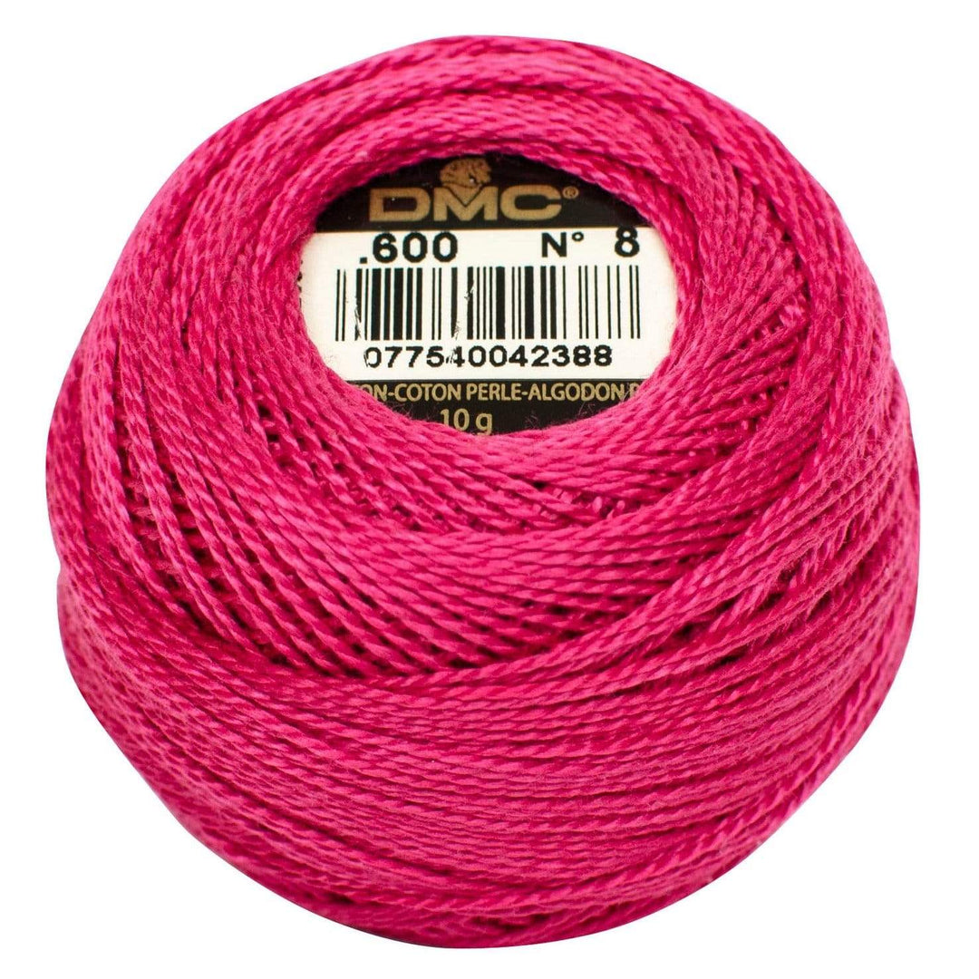 Size 8 Pearl Cotton Ball in Color 600 ~ Very Dark Cranberry