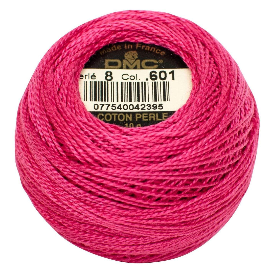 Size 8 Pearl Cotton Ball in Color 601 ~ Dark Cranberry