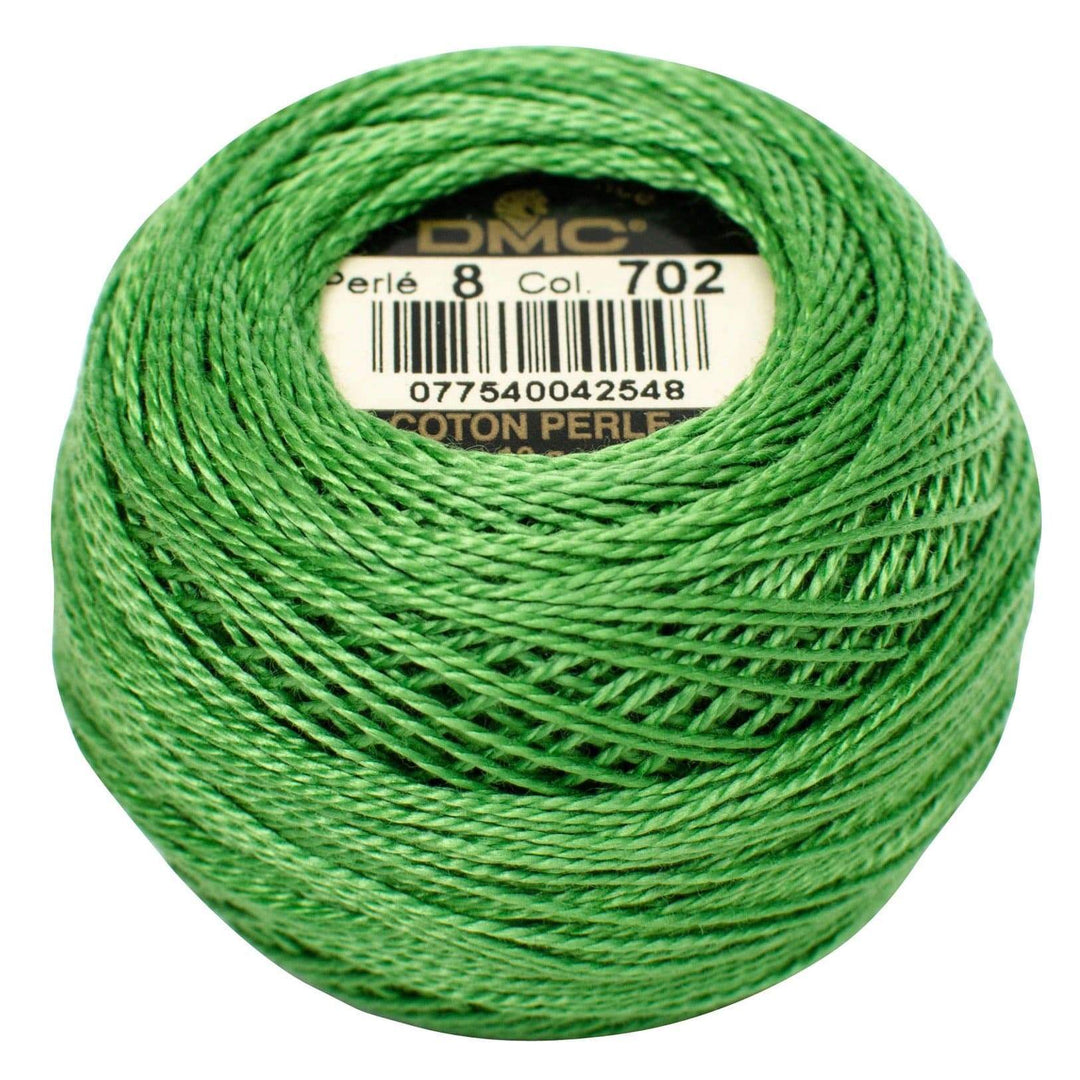 Size 8 Pearl Cotton Ball in Color 702 ~ Kelly Green