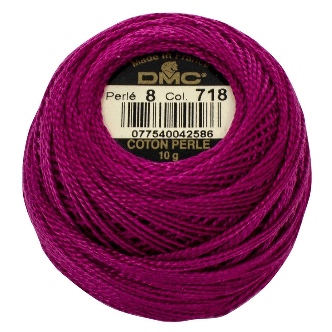 Size 8 Pearl Cotton Ball in Color 718 ~ Plum