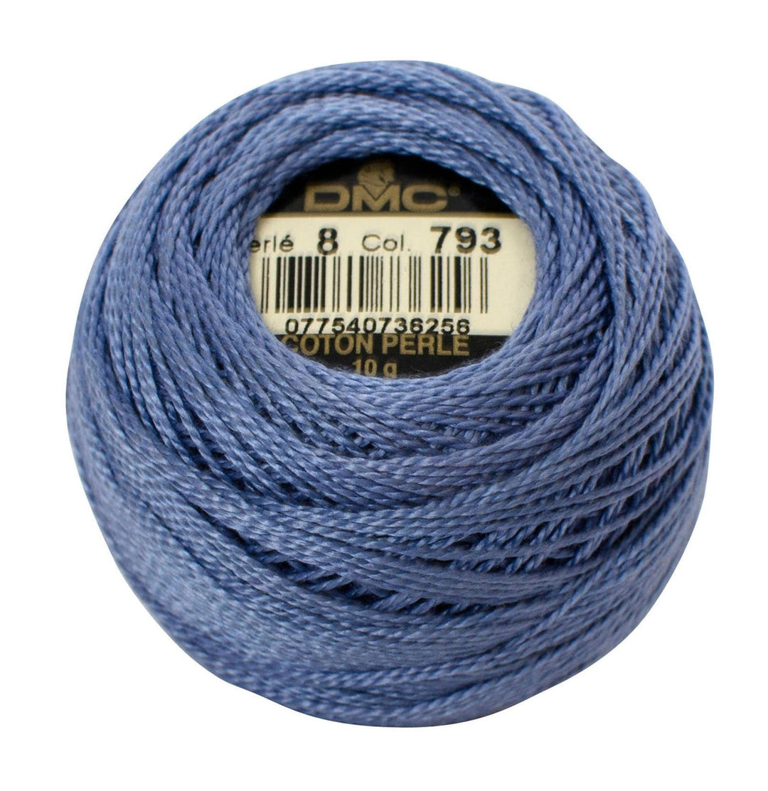 Size 8 Pearl Cotton Ball in Color 793 ~ Medium Cornflower Blue