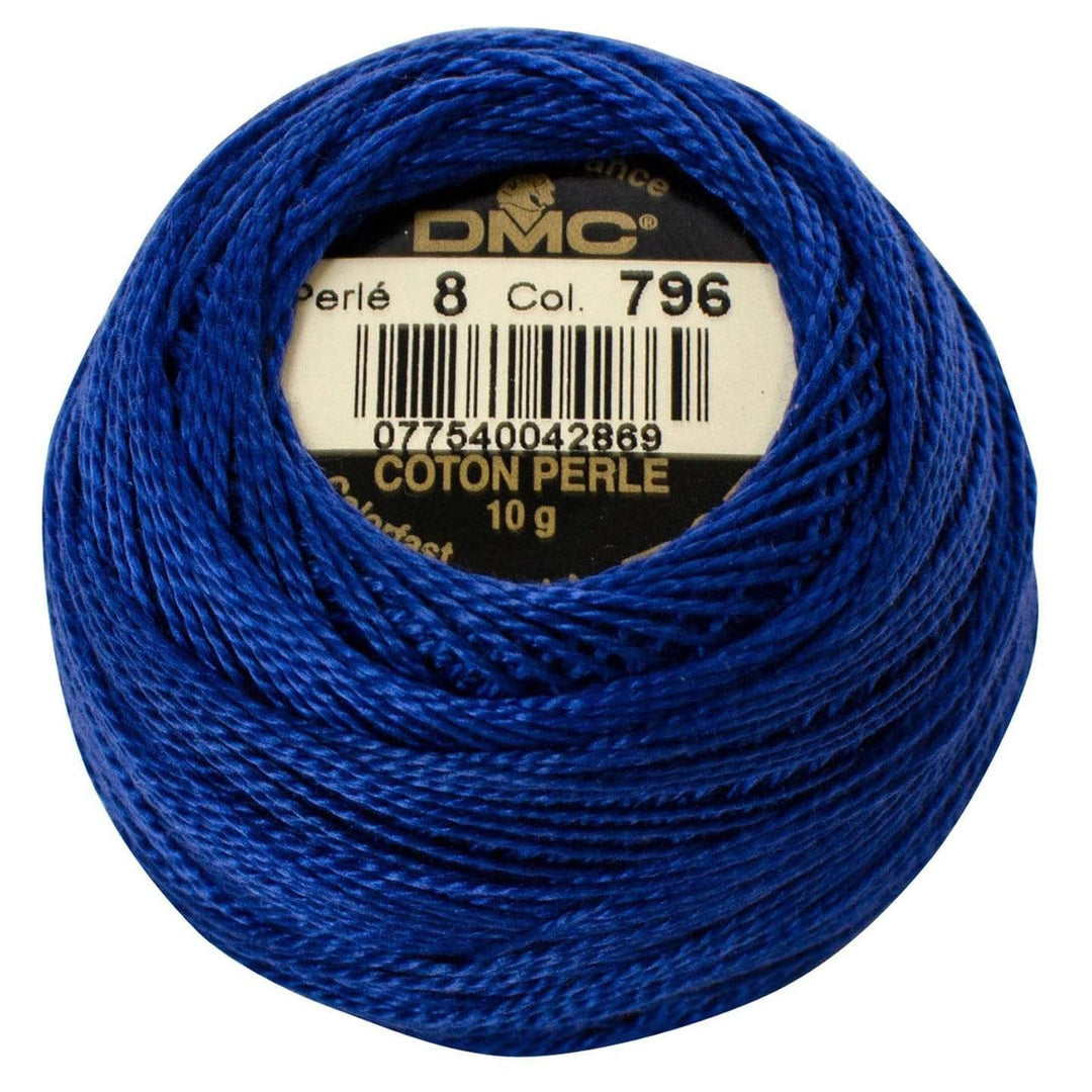 Size 8 Pearl Cotton Ball in Color 796 ~ Dark Royal Blue