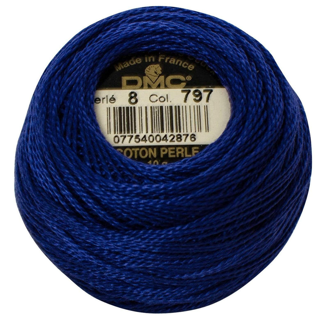 Size 8 Pearl Cotton Ball in Color 797 ~ Royal Blue