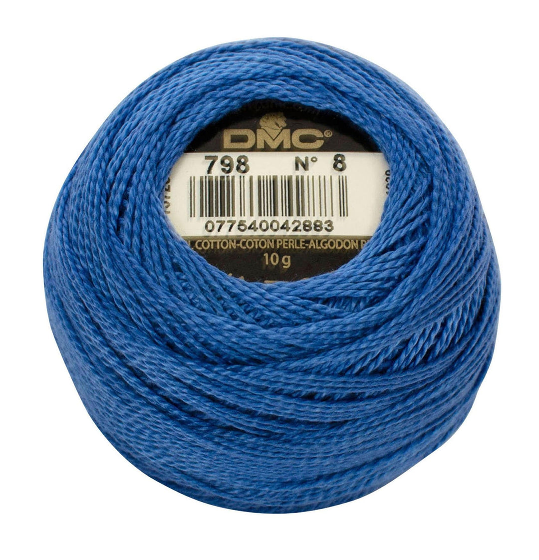 Size 8 Pearl Cotton Ball in Color 798 ~ Dark Delft Blue