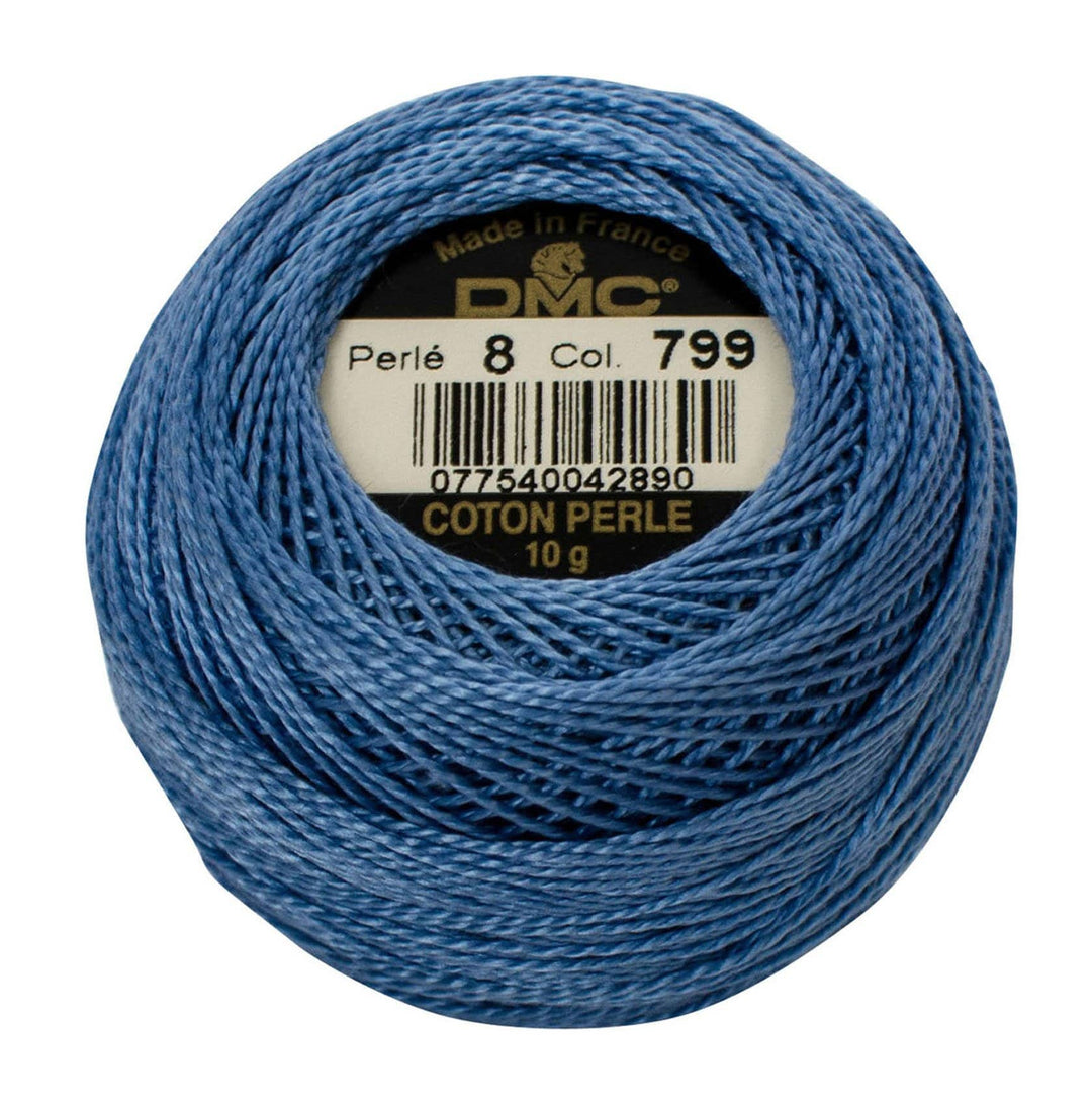 Size 8 Pearl Cotton Ball in Color 799 ~ Medium Delft Blue