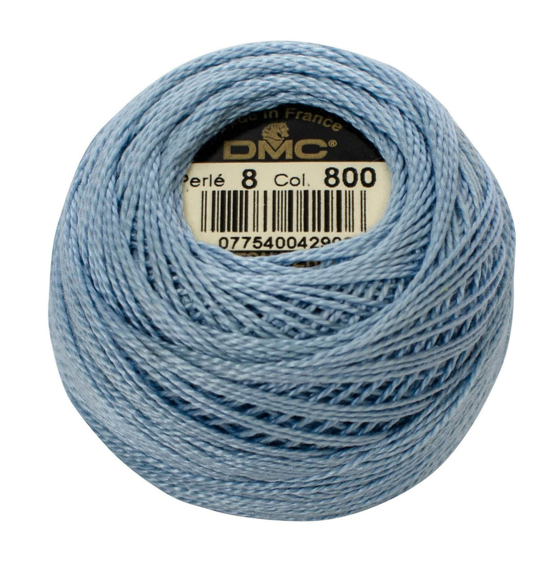 Size 8 Pearl Cotton Ball in Color 800 ~ Pale Delft Blue