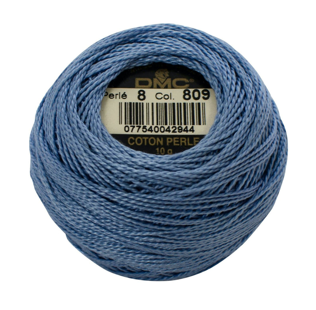 Size 8 Pearl Cotton Ball in Color 809 ~ Delft Blue